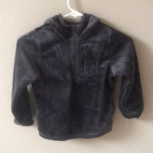 Old navy soft fuzzy 3/4 zip up hoodie girls size 6-7